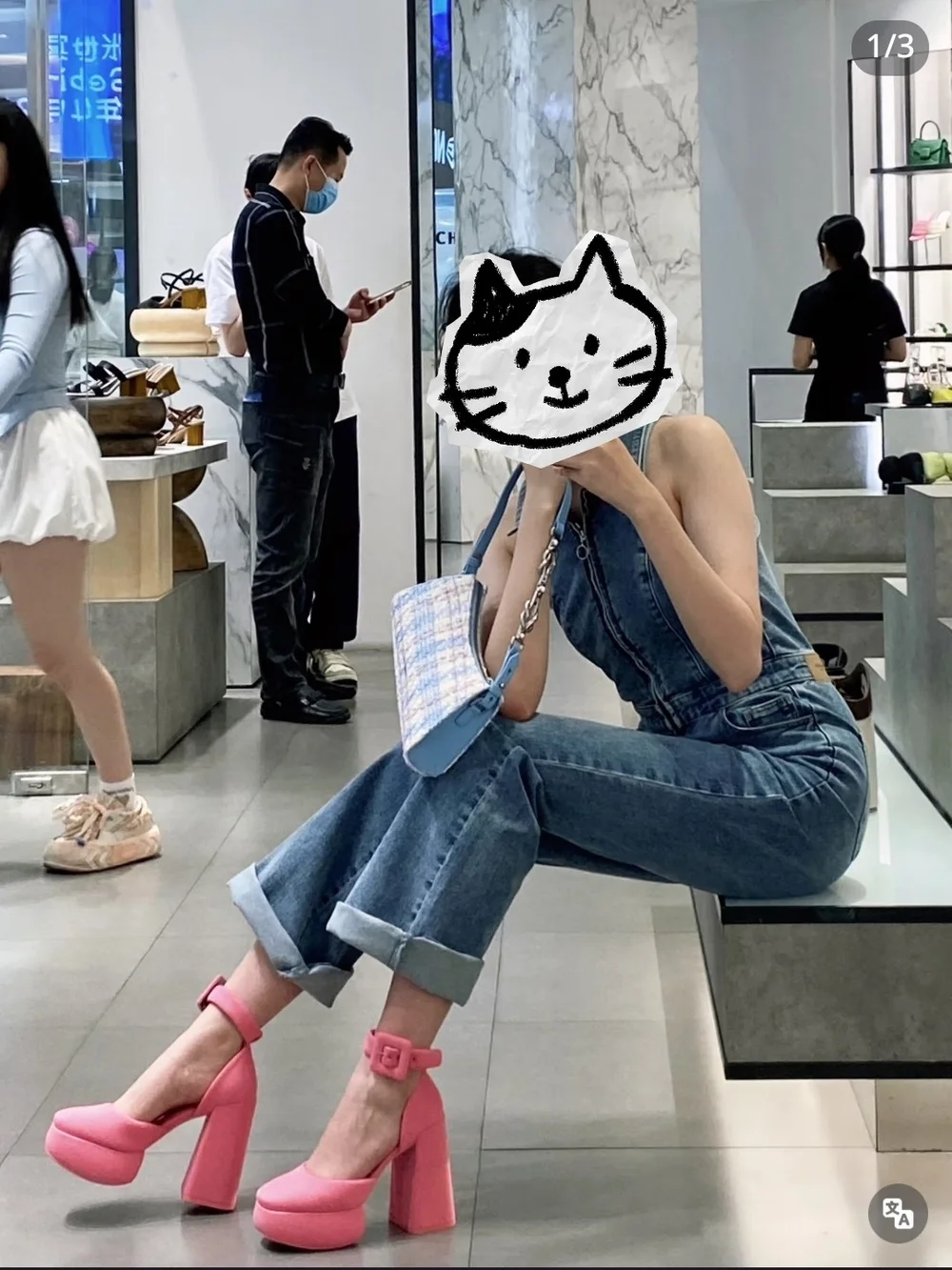 Charles & Keith Pink Platform Heels